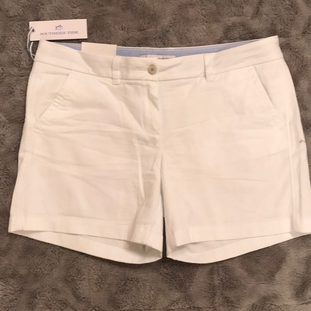 Southern Tide 5” white shorts 10 NWT